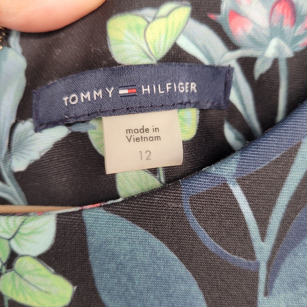 Tommy Hilfiger Floral Sheath Dress Womens 12 Botanical Scuba Sleeveless workwear - Picture 9 of 9